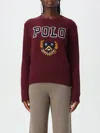 Polo Ralph Lauren Pullover Mit Intarsien-logo In Burgundy