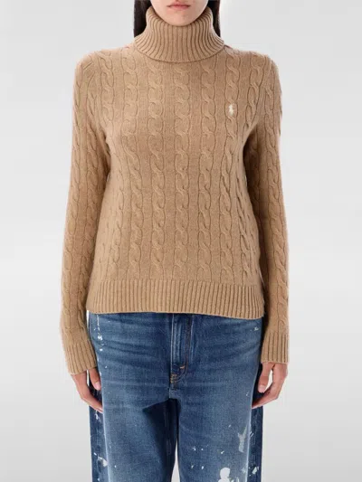 POLO RALPH LAUREN SWEATER POLO RALPH LAUREN WOMAN COLOR CAMEL,H26354042