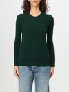 Polo Ralph Lauren Wool And Cashmere Cable Knit Crew Neck Sweater In Grasgrün