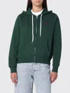 Polo Ralph Lauren Hooded Cotton Blend Sweatshirt Featuring Pockets In Green