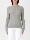 Polo Ralph Lauren Grey Julianna Long Sleeve Pullover In Grey