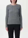 POLO RALPH LAUREN SWEATER POLO RALPH LAUREN WOMAN COLOR GREY,F84881020