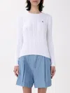 Polo Ralph Lauren Cotton Julianna Long Sleeve Pullover White In White