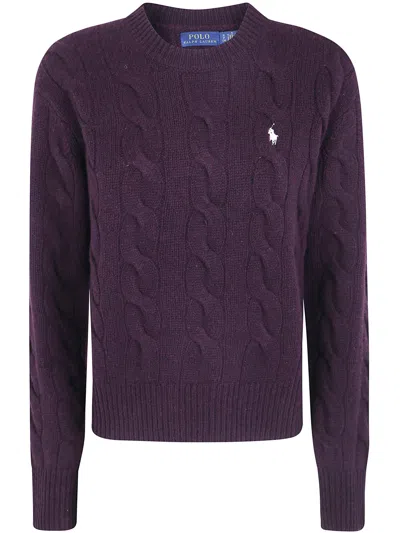Polo Ralph Lauren Sweater Pullover "costruzione Wool Cashmere" In Pink