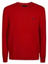 Polo Ralph Lauren Long Sleeve Crew Neck Pullover Clothing In Red