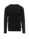 Polo Ralph Lauren Logo Embroidered Crewneck Jumper In Polo Black
