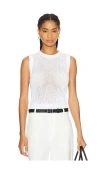 Polo Ralph Lauren Linen-cotton Sleeveless Sweater Tank In 화이트