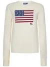 Polo Ralph Lauren Long Sleeve Crew Neck Polo Jumper In White