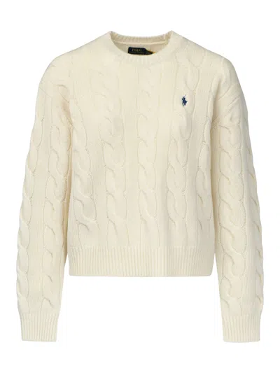 Polo Ralph Lauren Sweater With Cables In White