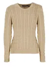 Polo Ralph Lauren Sweater With Embroidered Logo In Brown