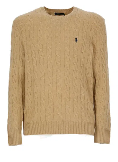 Polo Ralph Lauren Sweater With Pony In Brown