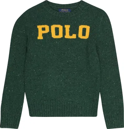 Polo Ralph Lauren Kids' Logo Knit Sweater Green In Verde
