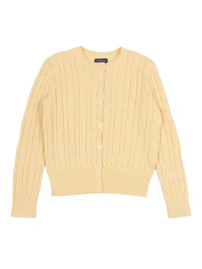 Polo Ralph Lauren Sweater-cardigan In Yellow