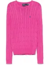 Polo Ralph Lauren Cable Knit Sweater With Round Neckline And Long Sleeves