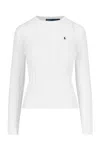 Polo Ralph Lauren Cotton Julianna Long Sleeve Pullover White