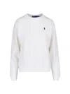 Polo Ralph Lauren Logo Crewneck Sweatshirt In White
