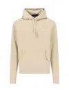 Polo Ralph Lauren Polo Pony Cotton Hoodie In Beige