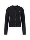Polo Ralph Lauren Cable-knit Cardigan In Black