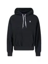 Polo Ralph Lauren Black Hoodie With Drawstring Hood And Pony Embroidery On The Front In Black