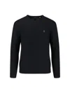 Polo Ralph Lauren Polo-patch Cable-knit Jumper In Black