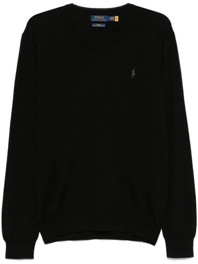 POLO RALPH LAUREN POLO RALPH LAUREN V-NECK SWEATER WITH LOGO