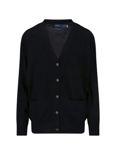 Polo Ralph Lauren Wool Cardigan In Black