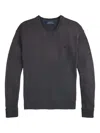 Polo Ralph Lauren Cable-knit Wool Pullover In Black