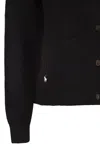 Polo Ralph Lauren Wool And Cashmere V-neck Cardigan In Black