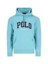 Polo Ralph Lauren Hooded Kangaroo Pocket Sweater In Blue