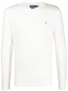 Polo Ralph Lauren Polo Pony-embroidered Honeycomb Knit Jumper In Blue