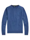 Polo Ralph Lauren Tailored Round Neck Sweater With Subtle Logo Detail In Blue