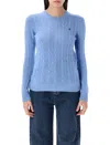 Polo Ralph Lauren Touch Julianna Cable-knit Sweater In Blue
