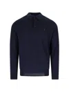 Polo Ralph Lauren Tailored Wool Pullover With Classic Polo Collar In Blue