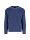 Polo Ralph Lauren Wool And Cashmere Cable Knit Sweater In Blue
