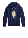 Polo Ralph Lauren Polo Bear Navy Fleece Hoodie In Blue