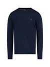 Polo Ralph Lauren Classic Knit Sweater With Round Neckline In Black