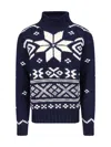 Polo Ralph Lauren Knitted Pattern Crewneck Sweater With Ribbed Finish In Blue