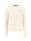 Polo Ralph Lauren Classic Cable Knit Sweater With Round Neckline And Ribbed Details In Brown