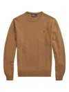 Polo Ralph Lauren Tailored Brown Sweater With Ribbed Cuffs And Sophisticated Logo In Brown