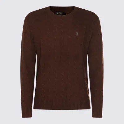 POLO RALPH LAUREN SWEATERS CACAO BROWN HEATHER