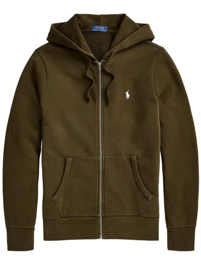 Polo Ralph Lauren Loopback Fleece Full-zip Hoodie In Green