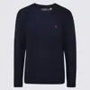 Polo Ralph Lauren Wool Blend Blue Sweater In Blue