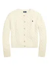 Polo Ralph Lauren Cable Knit Cardigan In Neutral