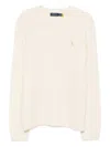 Polo Ralph Lauren Crewneck Sweater In Soft Cream Alpaca Blend In Neutral