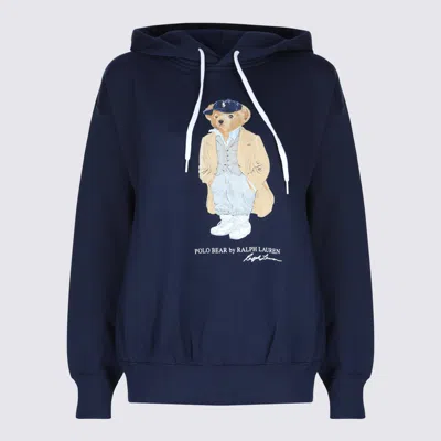 Polo Ralph Lauren Polo Bear Navy Fleece Hoodie In Blue