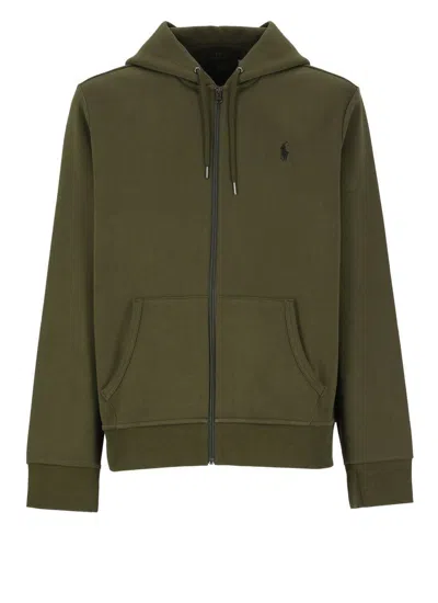 Polo Ralph Lauren Double-knit Full-zip Hoodie In Green