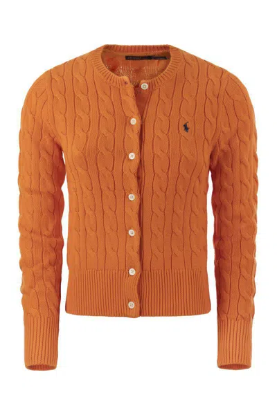 POLO RALPH LAUREN POLO RALPH LAUREN PLAITED CARDIGAN WITH LONG SLEEVES