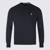 Polo Ralph Lauren Black Cotton Sweatshirt In Black