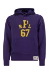 Polo Ralph Lauren Logo Fleece Hoodie In Purple