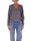 Polo Ralph Lauren V-neck Metallic Jumper In Argento Chiari E Naturali
